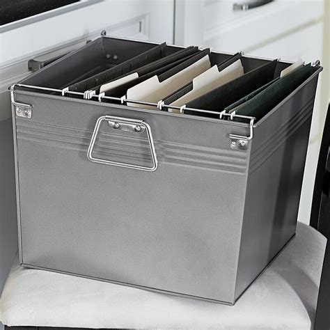 household essentials metal file box|Household Essentials Fabric Storage Boxes with Lids .